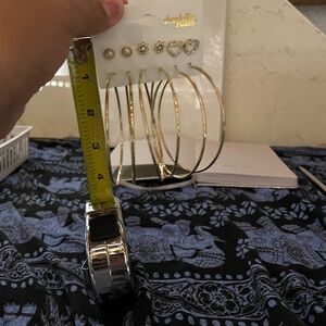 Charlotte Russe Gold Hoop and Stud Earring Collection